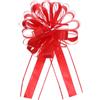 QUARKZMAN 10pz 20cm Fiocchi Regalo Tirante Grande in Organza Fiocco Confezioni Regalo Nastro per Cesti Auto Matrimonio Regali Fiocco di Natale, Rosso