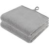 VIVOTE Asciugamani in microfibra per ospiti, super morbidi e assorbenti, asciugamani da appendere per cucina e bagno, asciugamani a mano asciutti, 30×50cm Grigio chiaro, 2 pezzi