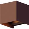 CALEX Applique Bari, luce calda Up & Down, fascio luminoso regolabile, impermeabile, Ruggine