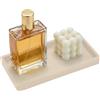 BLESWIN Vassoio Da Bagno In Silicone, Vassoio Per Cosmetici, Piccolo Vassoio Decorativo Per Mobili Da Banco Da 10x20cm, Organizer Per Lavello Da Cucina Per Strofinare Profumi, Gioielli, Candele(Beige)