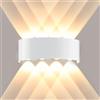 Ankey 8W LED Lampada da Parete, Moderno Interno/Esterno Applique da Parete, Bianco Caldo 3000K IP65 Impermeabile per Bagno Camera da Letto Corridoio Scale