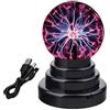 Junxave Lampada per lampada a sfera al plasma [sensibile al tocco] Nebula Sphere Globe Novità giocattolo - USB o alimentato a batteria