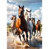 Lxmsja 5D Diamond Painting Adulti, Cavallo Diamond Painting Kit Completo, Animale Diamantini Crystal Art, Strass Ricamo a Punto Croce, Hobby Creativi Adulti Decorazioni da Parete e Casa 30x40cm