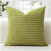 JOTOM Federe per Cuscino in Velluto a Coste Morbido 50x50 cm Federe per Cuscino con Texture a Bolle 3D per Divano, Camera da Letto, Decorazione della Casa (Verde)