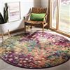 Safavieh Tappeto Boho per Soggiorno, Sala da Pranzo, Camera da Letto - Monaco Collection, A Pelo Corto, Rosa e Multi, 160 x 160 cm