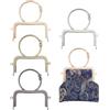 PH PandaHall 4 colori borsa chiusura telaio con manico 15 cm borsa in metallo telaio frizione quadrato bacio chiusura a forma di anello cornici per borse vintage per borse fai da te uncinetto cucito