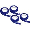PATIKIL Pizzo Nastro Autoadesivo Pizzo Nastro, 4 Rotoli Cotone Mascheratura Adesivo per Dettagli Accento Parete Decorazione Arte, Blu