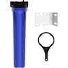 Geekpure Alloggiamento filtro blu da 20 pollici per sistema di filtrazione dell'acqua per tutta la casa da 2,5 x 20 -Attacco in plastica da 3/4 BSP