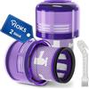 VIOKS Set di 2 filtri di ricambio per aspirapolvere Dysоn 970013-02 97001302 + spazzola di pulizia - Filtro per aspirapolvere V11 V15 SV14 SV17 SV22 Detect Animal Absolute Extra Pro Torque Drive
