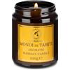 AROMATIKA trust the power of nature Candela da Massaggio Monoi de Tahiti 100g - Candela Alla Cera di Soia - Miscela di Oli di Cocco & Monoi di Tahiti - Oleoresina di Vaniglia - Massaggio Rilassante - Calmante -Aromaterapia
