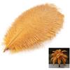 MWOOT 10 Pezzi Piuma di Struzzo, 10-12pollici (25-30cm) Grandi Naturale Piume per la Decorazione Domestica di Nozze, Vacanza Festa (Giallo)
