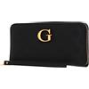 GUESS Black, Portafoglio Bi-Fold Donna, Logo Nero, Taglia Unica