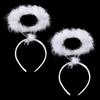 LUYANFX Cerchietto Bianco Angelo Aureola Corona Angelo Aureola Bianca Coroncina Feste a Tema, Matrimoni, Cosplay (2 PCS)