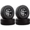 KEEDA Pneumatici in gomma da 100 mm, con ruote in metallo da 1,9 pollici, parti di aggiornamento per 1/10 RC Rock Crawler Car SCX10 TRX4 D90 CC01