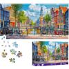 Bimkole Canale Amsterdam Puzzle per Adulti 1000 Pezzi, Architettura Puzzle Di Carta Da 1000 Pezzi - Divertente E Stimolante Puzzle Decorativo per La Famiglia, Ottima Idea Regalo, 80 X 41 cm