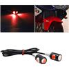 YnGia 2PCS Eagle Eye LED Light DRL Fendinebbia Luce targa per moto Luci di marcia diurna Luci di posizione posteriori per auto (Rosso)
