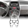 KUNGKIC Per Fiat Panda 169 2003 - 2011 in fibra di carbonio auto condizionatore centralizzato pannello di controllo telaio decorativo interno adesivo accessorio regalo (nero)