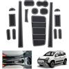 GAFAT Compatibile con Fiat Panda City Cross/Hybrid 2021-2024 2025 Tappetini Antiscivolo Gomma, Panda Cross 2023 Tappetini Console Centrale, Cuciture della Porta, Panda Accessori [Non per 4X4](Bianco)
