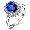 JewelryPalace Anello Kate Middleton, Principessa Diana William Zaffiro Smeraldo Sintetico - Argento 925 Donna - Anniversario, Promessa, Fidanzamento