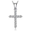 JewelryPalace Donna Gioiello 0.7ct Sintetico Cubic Zirconia Ciondolo di Croce Collana con Pendente Argento Sterling 925 Catena 45cm
