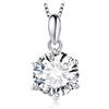 JewelryPalace 1-3ct Collana Solitario Donna Argento 925 con Cubica Zirconia, Collana Ciondolo Pietra a Taglio Rotondo con Catena Veneziana Maglia 45cm, Collane Pendenti in Tre Ori Set Gioielli Donna