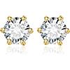 JewelryPalace 0.6ct Orecchini a Bottone Argento 925 con Moissanite, Piercing Orecchini a Lobo con Pietra a Taglio Rotondo, Orecchini Solitario in Oro per Matrimonio
