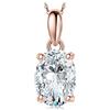 JewelryPalace 2ct Collana Solitario Donna Argento 925 con Cubica Zirconia, Collana Ciondolo Pietra a Taglio Ovale con Catena Maglia 45cm, Collane Pendenti in Oro Rosa Set Gioielli Donna