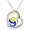 TOUPOP Collana da donna in argento Sterling 925, con ciondolo a forma di pallavolo, softball, baseball, regalo ispiratore per figlie e appassionati di sport, con incisione I can do all things