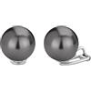Traveller® orecchini a clip - Senza piercing all'orecchio - placcati in rodio - Perla Ø 14 mm - nero - 711114