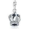 luvhaha Ciondolo a forma di corona, in argento Sterling, adatto a braccialetti Pandora, collane e regali per Donne, Argento sterling