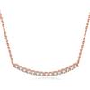 JewelryPalace Collana Donna Argento 925 con Cubica Zirconia, Collana Donna Pietre a Taglio Rotondo con Catena Maglia 45cm, Collane Lunghe in Oro Rosa Anniversario Set Gioielli Donna