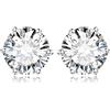 JewelryPalace Orecchini a Bottone Donna Argento 925 con Cubica Zirconia, Piercing a Lobo con Pietra a Taglio Rotondo, Solitario in Argento per Matrimonio, Set Gioielli