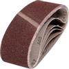 QUARKZMAN 64mm x 356mm Nastri Abrasivi, 5Pz 60 Grana Carta Vetrata per Levigatrice Ossido di Allumina Per Lavorazione Legno, Lucidatura Metalli, Affilatura Coltelli