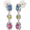 Bjt416 Orecchini Drops/Cristalli Multicolor 30Mm Stainless Steel