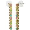 Bjt418 Orecchini Snake/Cristalli Multicolor 30Mm Gold Plated