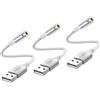 MOSWAG Adattatore jack da USB a audio (3 pezzi), adattatore audio jack per scheda audio esterna con convertitore stereo Aux da 3,5 mm compatibile con cuffie, PC, laptop, Linux, desktop