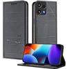 XINYEXIN Custodia per Nothing Phone 3a Lite, Cover a Libro in Pelle PU con Blocco RFID, Slot per Carte, Supporto, Protezione Completa Antiurto - Nero