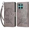 KENHONER Custodia per Motorola Edge 60 Fusion/Edge 60 Cover, Grigio Farfalla