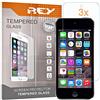 REY Pack 3X Pellicola salvaschermo per iPod Touch 5-6 y iPod 7 2019, Vetro temperato, di qualità Premium