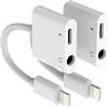 Kefiany Adattatore Jack Lightning a 3,5mm Cuffie(2Pack) per iPhone iPad Aux Cavetto accessori per Apple Audio Cavo Auricolari Autoradio Caricatore Sdoppiatore Cavetto Headphone Prolunga Adapter ip-3.5