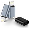 Haoano Adattatore da USB C a Lightning (3 pezzi), adattatore da Lightning a USB C per iPhone14/13/12/11/Pro Max/Pro/XR/XS/8/i Pad, adattatore iPhone per ricarica veloce/trasferimento dati, connettore iPhone