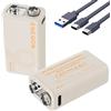 ENEGON 9V 2 pacchi Batterie Litiche Ricaricabili 3,7Wh/1000mAh Tipo-C Carica Veloce, 9V/0,6A Uscita Stabile, Compatibile con Multimetro/Microfono Wireless/Rilevatore di Fumo e Altri - 6F22