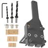 Keyohome 41 Pezzi Dima per Fori a Tasca 6/8/10 mm Dima per Spinatura Legno Guida per Spinatura per Angolo di Lavorazione del Legno (41pcs, grigio)