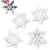 Lyivisk 4 Pezzi Stampi in Silicone a Fiocco di Neve per Resina Epossidica, Stampi Colata per Decorazioni Natalizie, Pendenti Fai da Te e Idee Regalo Artigianali