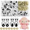 Hengxinchen 100 occhi ovali di sicurezza per animali all'uncinetto, 14 mm, 25 mm, occhi ovali, occhi per uncinetto, occhi amigurumi, occhi con rondelle, occhi a bottone per animali all'uncinetto,