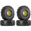 INJORA Set Combinato di Inserti in Gomma Siliconica 1.0 e Pneumatici King Trekker da 1,0 62 * 22 mm (4) per l'Aggiornamento dei Crawler RC 1/18 TRX4M e 1/24 SCX24