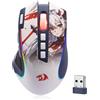 REDRAGON Mouse da gioco Redragon M612AK PRO RGB Mouse ottico cablato/wireless da 8000 DPI 9 pulsanti programmabili 7 modalità retroilluminate
