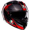 Agv casco integrale K-3 E2206 MPLK Striga - Black Grey Red