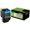 Lexmark originale toner ciano 80C2HC0 802HC circa 3000 pagine riutilizzabile