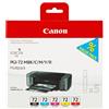 Canon Multipack nero/ciano/magenta/giallo/Rosso PGI-72multi2 6402B009 5 cartucce PGI-72: MBK +C +M +Y +R